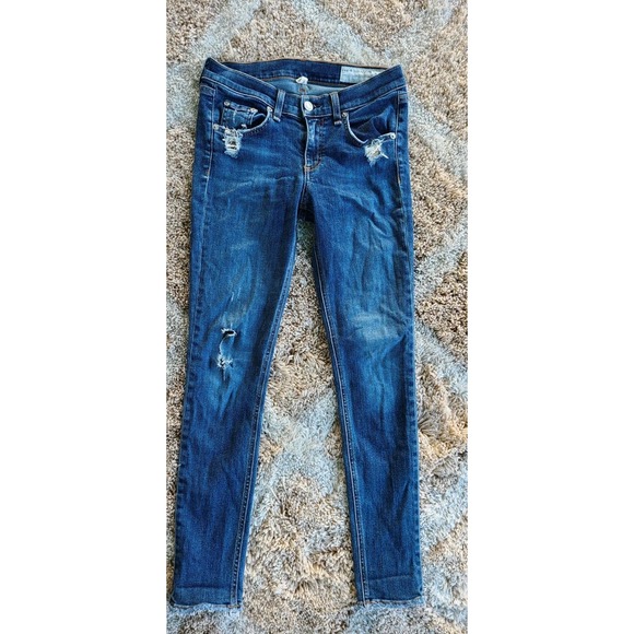 Rag & Bone Skinny Destroyed Jeans Size 26 - Picture 2 of 6